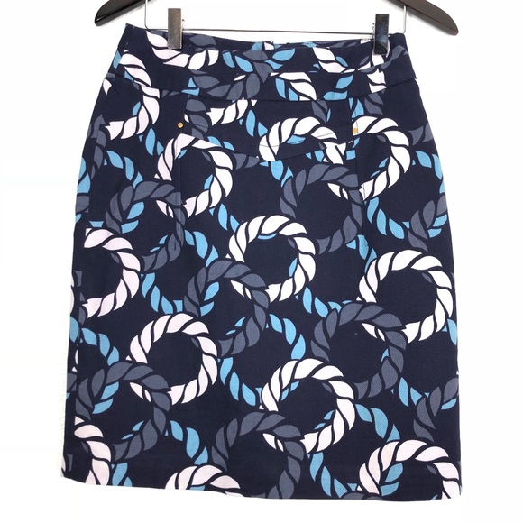 🔸Anthropologie Leifsdottir Nautical Pencil Skirt - Picture 3 of 7